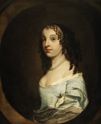 Portret van een Dame in Blauw door Peter Lely